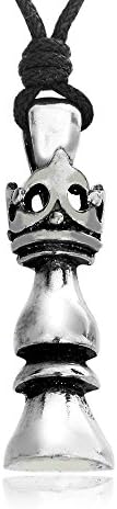Llords Jewellery Queen Chess Piece Pendant Necklace w/ Silver Plated Clasp, Fine Pewter Jewelry
