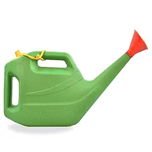 Klassic KL-100 Premium Quality Plastic Green Watering Can for plants/ Garden/ with Sprayer (5 Liters)