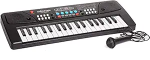 Amisha Gift Gallery 37 Key Keyboard Toy with Mic DC Power Option for Boys and Girls (Recording Charger not Included, Multicolour)