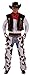 Produktbild Fancy Me 4 Stück Herren Wild West Cowboy Sheriff Kostüm Kleid Outfit STD & XL - Braun, X-Large
