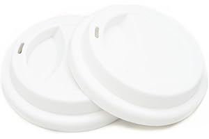 NanTun Lote de 2 tapas reutilizables de silicona antifugas blancas, 2 unidades