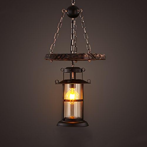 LOFT Vintage Bar Counter Cafe Dining Table Industrial Style Solid Wood Decorative Single Head Chandelier