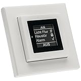 In übliche 55-mm-Installationsrahmen und den Homematic Tischaufsteller integrierbar