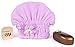 Moolecole Soft Women Bowknot Microfiber Hair Dry Towel Thickened Shower Cap Hair Turban Quick Dry Hat Cap Purple