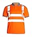Produktbild Fast Fashion Hi Viz Arbeit Tragen Graue Kragen Sicherheits Visability Polo-T-Shirt