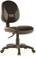 Hjh Office 642050 Si&egrave;ge de Bureau Pivotant Ergo Dual Tissu / Cuir Noir