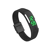 Ouneed® Uhren, Deman Herren Gummi LED Uhr Datum Sports Armband Digital Armbanduhr (braun)