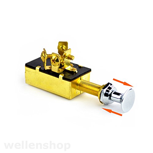 Preisvergleich Produktbild Culver 12V Zugschalter 2 Stufen Messing