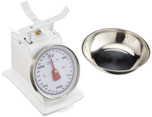Premier Housewares Küchenwaage im Retrolook mit Edelstahlschale, weiß - 2