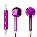 Produktbild iprotect® Premium Kopfhörer in Ear in metallic pink - Headset für alle Modelle wie z.B. Sony, Samsung, LG, Huawei, HTC, UVM. | Sport Kopfhörer | Ohrhörer