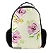 Produktbild Vockgeng Rucksack für Kinder oder Mädchen und Frauen, um am ersten Tag der Spätsommerschule Laptop-Tasche zurück in die Schulen zu gehen Geschenk Alten Mann Rucksack billig Flowers 10.8x5.16x15.6inch