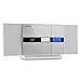 Produktbild OneConcept V-15 • Stereoanlage • Kompaktanlage • Microanlage • MP3-fähiger CD-Player • Aluminium-Blende • LCD-Display • USB • Aux-in • UKW • Wecker • Fernbedienung • Wandmontage • Weiß-Silber