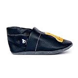 frei von Azo-Farbstoffen Pantau IT\'S A SMALL WORLD Krabbelschuhe Lederpuschen Lauflernschuhe Hausschuhe, mit Bagger, Größen 16 bis 45, Kinder Damen Herren, 100% Leder, 25 EU