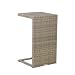 Produktbild greemotion Beistelltisch Manila grau bicolor, edler Gartentisch, witterungsbeständiger Kaffetisch, robustes Stahlgestell mit Polyethylengeflecht, Maße: ca. 40 x 40 x 70 cm