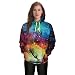 Produktbild UFACE Europa und die Vereinigten Staaten digital Print Kapuzenpullover Halloween Unisex Casual Kapuzenpullover Pullover Hoodie Sweatshirt Pullover Tops(Himmelblau,XL)
