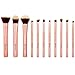 Metal Rose 11-Piece Brush Set With Cosmetic Bag