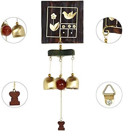 Monsiter Wooden Wind Chimes with Bells for Garden and Patio Decoration - Bird