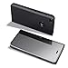 Produktbild HUDDU Schutzhülle für Huawei P8 Lite 2017 Spiegel Hülle Schwarz Flip Ledertasche im Bookstyle Slim Handyhülle Leder Tasche Clear Wallet Case Cover Build-in Stand Brieftasche Etui Handytaschen Überzug Mirror Hardcase für Huawei P8 Lite 2017 Klapphülle