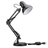 Voltaje: 90-260V JYTD Lampara De Mesa Brazo Oscilante Lámpara De Escritorio Base Intercambiable O Abrazadera Clásico Arquitecto Clip En Lámpara De Mesa Brazo Ajustable Bombilla Led