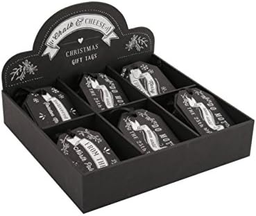 Pack of 6 Chalk &amp; Cheese Christmas Gift Tags