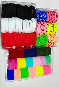 hair rubber band for women & girl,s (30 piece plane, 30 piece print & 30 piece baby rubber) pack of 90 piece