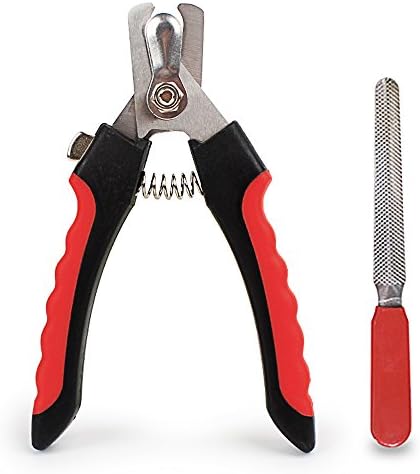 Best Professional Dog Nail Clippers,Serpeo Pet Grooming Trimmer, Super Sharp Stainless Steel Blades with Safety Guard with Free Nail File - Suitable for Small Dogs, Medium Dogs, Large Dogs and Cats