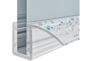 THUNDICT Shower Door Deflector Seal | 4-6mm to 10mm Glass Versions | Pivot Door Shower Seal Strip (4-6mm Glass)