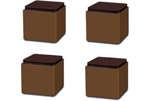 Alnicov 4 elevadores de Muebles de Acero al Carbono de 2.0 in, elevadores de Muebles autoadhesivos Resistentes de 2.36 Pulgadas Que añaden 2.0 in de Altura a Las Camas, sofás, armarios