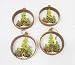 Produktbild TRF 2 STK Anhänger Tannenwald Holz grün Diorama Naturdeko Baumschmuck Hänger Mobile Herbst Winter Christbaumschmuck grün Weiss braun