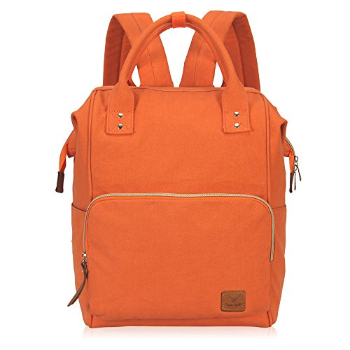 Veevan Damen Herren Retro Canvas Schule Rucksack 15,6 Laptop