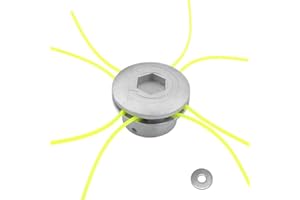 Testina Decespugliatore Universale, XiXiRan Testina per Erba in Alluminio, Testina per decespugliatore in alluminio, Testa Doppia per Decespugliatore, con 4 Linee, Accessorio per decespugliatore
