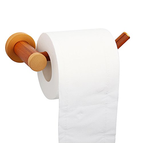 MUMENG Porte-papier Toilette, Papier en Papier de Toilette en Bois, Imperméable à l'eau, Sans Rouille, Porte-serviettes en Papier de Toilette Mural