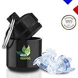 G.F. Bouchons d'oreilles concert, Protection Auditives, Antibruit, Filtre Auditif, 1 Paire Haute Protection Réutisable avec Filtre et Boite de Rangement