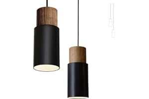 ouglres Lámpara de Techo LED Lámpara Colgante E27 lámpara industrial de estilo vintage Metal moderna lámpara vintage parasala de estar Dormitorio cocina Restaurante Coffee Bar blanco (M-406S/BK-2)