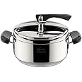 Lagostina Schnellkochtopf La Classica Lagofusion – 26 Cm, 12 L, Edelstahl, Für Induktion, Mit Korb & Rezeptbuch