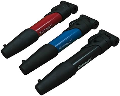 Komodo Mini Bicycle Pump Compact Air Hand Presta Schrader Valves Tyre Bike Cycle (Black)