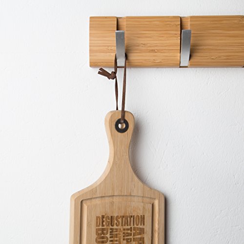 Levivo schmales Schneid- und Servierbrett aus Bambusholz für Tapas, Bruschetta, Baguette etc. - 5