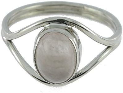 Ring Quartz rose 22-04 - Jewellery in rhodium silver, Quartz rose - All sizes and various stones - ARTIPOL