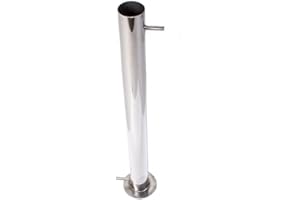 ALCOFERMBREW Columna de filtración de acero inoxidable para carbón activado de 500 mm + manguera de silicona de alta calidad de 1 m, filtro de carbón | destilación | tubo de columna de vidrio