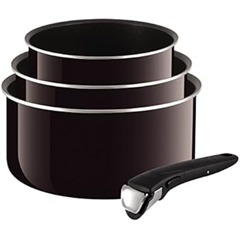 Tefal Ingenio Essentiel Töpfe-Set mit Deckeln, Schwarz, 7