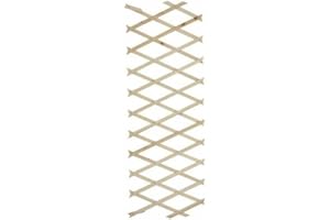 Garden Mile 1ft x 6ft Expanding Wooden Garden Trellis - Robust Climbing Plant & Vegetable Support - Natural Wood Garden Lattice Trellis - Decorative and Versatile