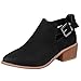 Produktbild VECDY Frau Spitzschuh Schuhe | Hollow Booties | Gürtelschnalle Square | Heel Einzelne Schuhe | Elegante Schuhe | im Freien kleiden Schuhe | Martin Stiefel | Schuhe | Schwarz | Rot | Rosa