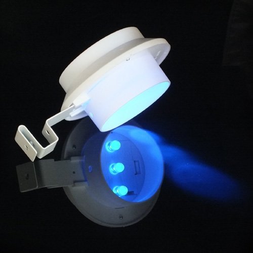 Xcellent Global 4 er Pack 3 LED Solarbetrieben Energiesparend Zaun Dachrinne Licht Außen Garten Wand Lobby Pfad Lampe LD029x4 - 2