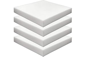 Haani High Density Foam firmness, durability, and supportive Chair Cushion Square Foam for Dinning Chairs, Wheelchair Seat Cushion Replacement,HD Upholstery Foam ((18 x 18 x 4 inch))