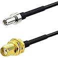 UniteCom 2 x 15cm Low Loss SMA Female to TS9 Male Pigtails Adapter Cables 4G 5G WiFi GPS Hotspot Router Antenna Aerial Converter Coax RF Patch Lead 6 inch (Straight Connector)