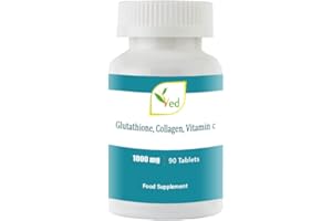 VED Reduced L-Glutathione, Collage, Vitamin C Tablets | 1000mg x 90 Tablets