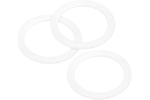 sourcing map Gasket Seal Coffee Maker White Silicone Ring Replacement 38x50x2.2mm for 1-Cup Aluminium Coffee Pot, Pack of 3