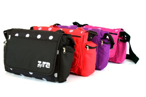 ZETA VOOOM - Black (Dots) + Changing Bag (Includes Changing Mat) + Rain Cover