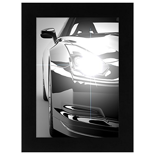 A5 (15x21cm) Schwarzer-Bilderrahmen mit Glasfront – Geeignet für Dokumente