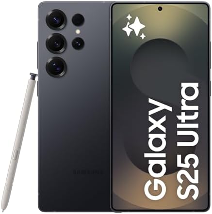 Samsung Galaxy S25 Ultra Smartphone AI, 3 anni di Garanzia del produttore, Display 6.9'' QHD+ Dynamic AMOLED 2X, Fotocamera 200MP, RAM 12GB, 256GB, 5.000 mAh, Titanium Jetblack [Versione italiana]